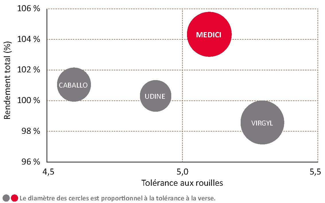 Performances de la variété face aux témoins CTPS