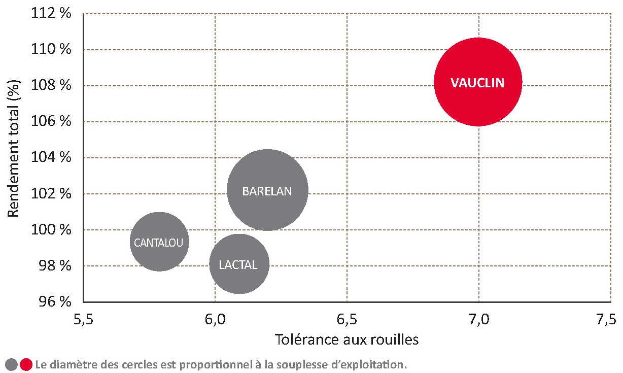 Performances de la variété face aux témoins CTPS
