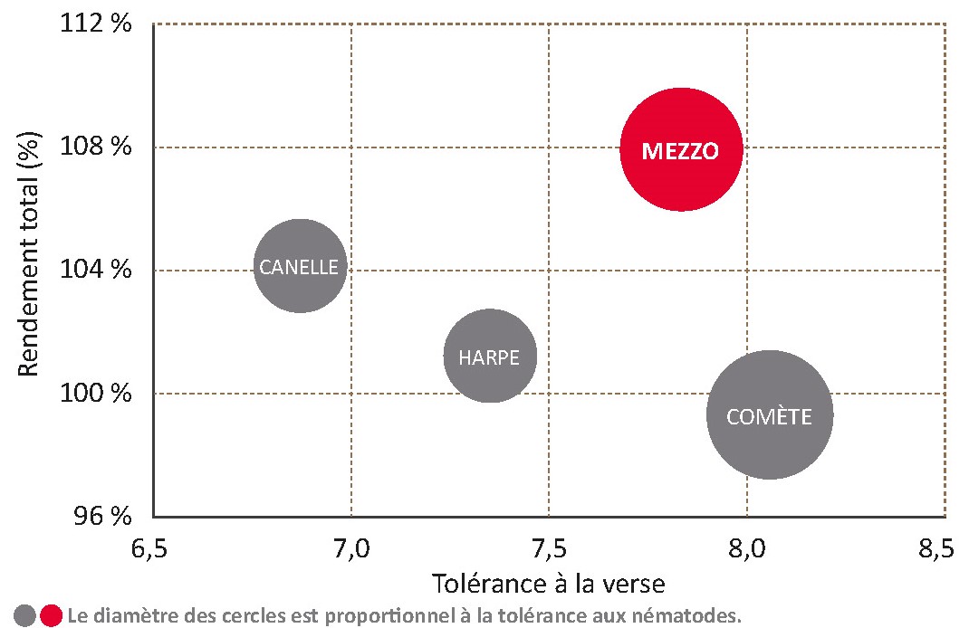 Performances de la variété face aux témoins CTPS