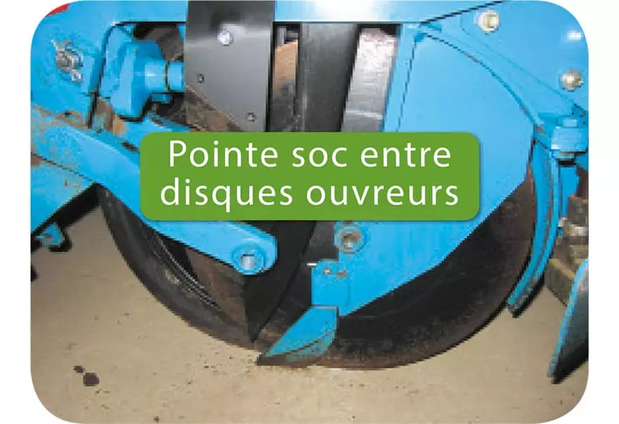 Visuel Pointe de soc entre disques ouvreurs